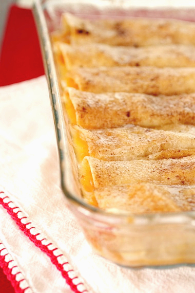 peach cobbler enchiladas